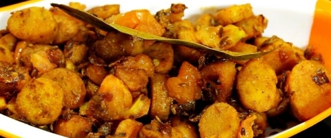 बेसन के गट्टे की सूखी सब्जी - Besan Gatta Fry Recipe