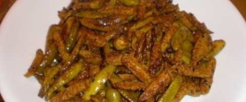 ग्वार फली की सब्जी - Guwaar Phali Fry Recipe - Cluster Beans Fry - Gawar Phali Fry