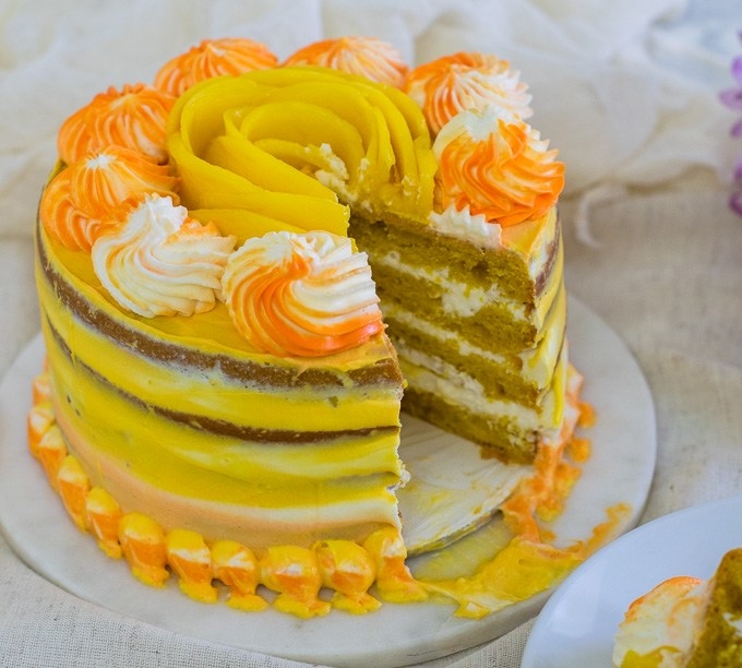 Eggless Mango cake recipe