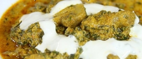 पालक मशरूम - Palak Mushroom Curry Recipe - Kumbh Palak Curry