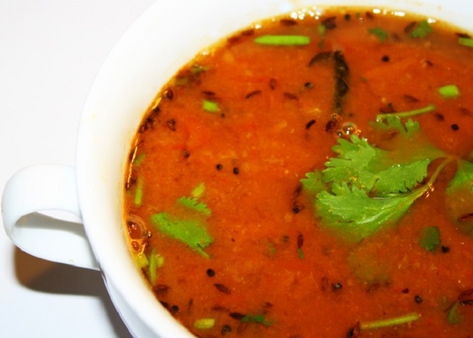 टमाटर रसम - Spicy Tomato Rasam Recipe