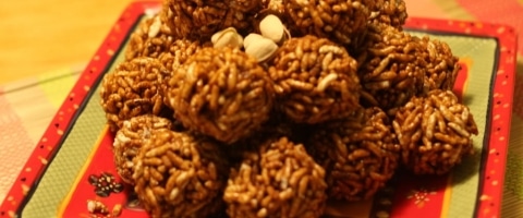 मुरमुरा लड्डू - Puffed Rice Sweet Balls Recipe