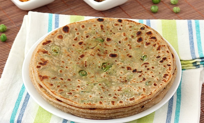 Green Peas Paratha - Matar Parantha Recipe