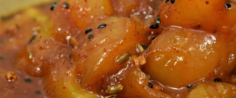 Raw Mango Launji Pickle with oil Recipe - Kairi Launji Pickle