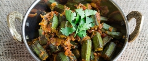 Bhindi masala in microwave Recipe
