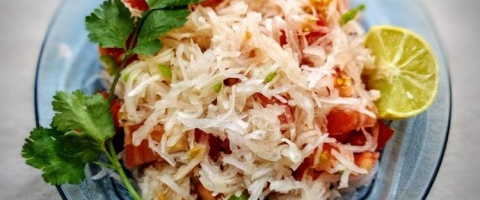 Mooli Lachha Salad Recipe - Mooli Kanda Salad Recipe