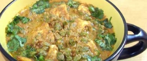 Hara Chana Paneer Curry Recipe - Choliya Paneer Masala Recipe - हरा चना पनीर मसाला