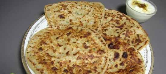 Spicy Sprouted Moong Paratha - Sprouted Moong Masala Parathas Recipe