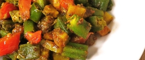 भिन्डी टमाटर सब्जी - Tomato Bhindi Sabzi Recipe - Okra with Tomatoes Recipe