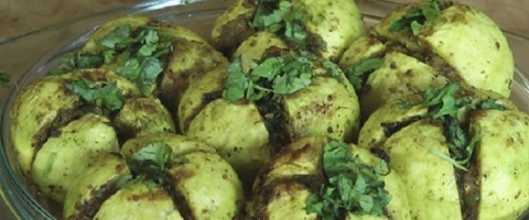भरवां टिन्डे - Stuffed Tinda Recipe - Tinda Masala Bharwan